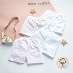 Alternative view of Combo 4 Quần Ngắn Sơ Sinh Mùa Hè MIOMIO Cho Bé Trai, Bé Gái (Từ 0 - 24 Tháng), Vải Cotton