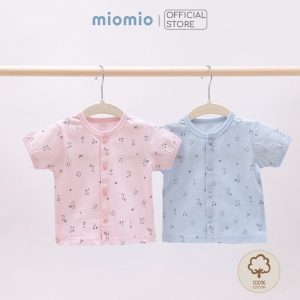 Áo Mùa Hè Sơ Sinh Cộc Tay, Nút Giữa MIOMIO Vải Cotton Cho Mùa Hè  Cho Bé Trai, Bé Gái (Từ 0-24 tháng)