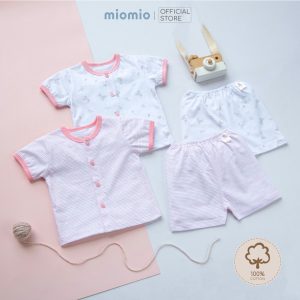 Combo 2 Bộ Quần Áo Mùa Hè, Cộc Tay Sơ Sinh MIOMIO Cho Bé Trai, Bé Gái (Từ 0 - 24 Tháng), Vải Cotton